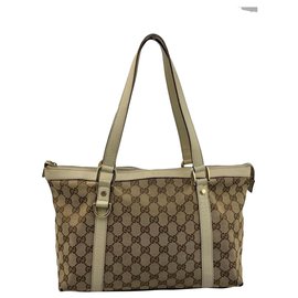 Bolsa Gucci de couro preto e bege Preto Bege
