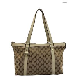 Gucci Handbag Black and Beige Leather Black Beige