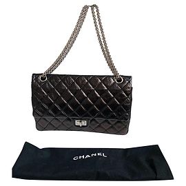 Chanel 2.55 Réédition du premier sac Coco Chanel Noir Bijouterie argentée