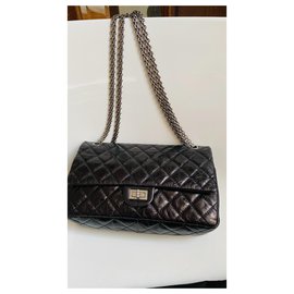 Chanel-Chanel 2.55 Reissue first Coco Chanel own bag-Black,Silver hardware