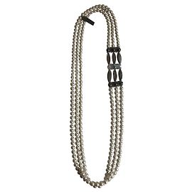 Weekend Max Mara Colar comprido de pérolas artificiais MAX MARA WEEKEND Cru