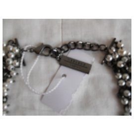 Weekend Max Mara-Collar de perlas artificiales MAX MARA WEEKEND-Negro,Blanco