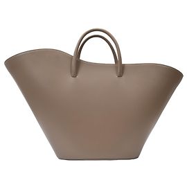 Little Liffner Grand cabas Open Tulip en cuir taupe Marron