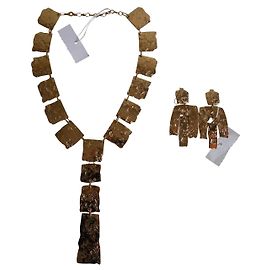 Set MAX MARA in metallo martellato D'oro