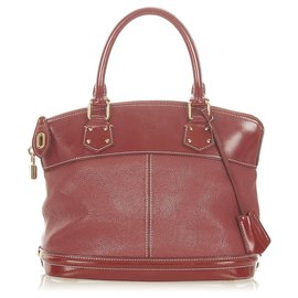 Louis Vuitton-Louis Vuitton Red Suhali Lockit MM-Red