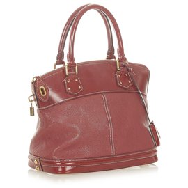 Louis Vuitton-Louis Vuitton Red Suhali Lockit MM-Red