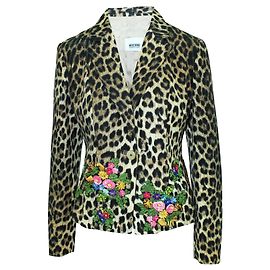 Moschino Cheap And Chic Blazer con estampado de leopardo y bordado Multicolor