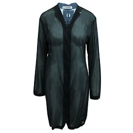 Jil Sander Abito chemisier trasparente trasparente nero Nero