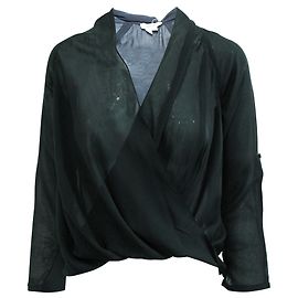 Helmut Lang Blusa Semitransparente Preta Preto