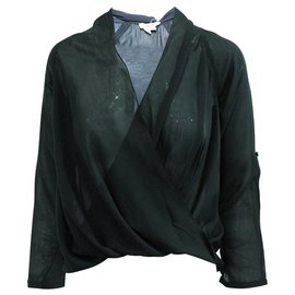 Helmut Lang Camicetta semi trasparente nera Nero