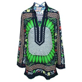 Tory Burch Multicolor Print Cotton Tunic Multiple colors