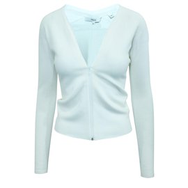 Vince-Ivory Zipped Sweater-White,Cream