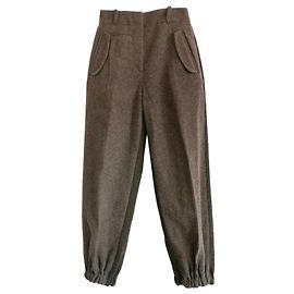 Fendi AW19 Sample Wool Jodhpurs Brown