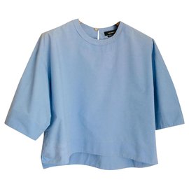 Isabel Marant-Top in cotone blu-Blu