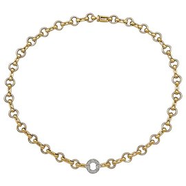 Cartier-Cartier two-gold necklace, diamants.-Other