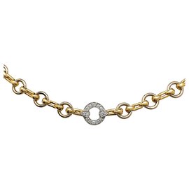 Cartier-Cartier two-gold necklace, diamants.-Other