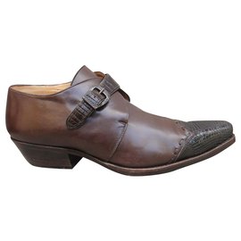 Sartore-Sartore p buckle shoes 42-Dark brown