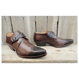 Sartore-Zapatos Sartore p con hebilla 42-Marrón oscuro