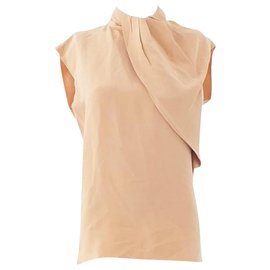 Céline-Beige Cotton Blouse-Flesh