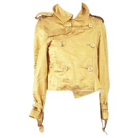 Comme Des Garcons Metallic Gold Jacke Golden Metallisch