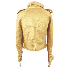 Comme Des Garcons-Metallic Gold Jacket-Golden,Metallic