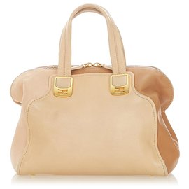 Fendi-Fendi Brown Colorblock Chameleon Leather Handbag-Brown,Beige