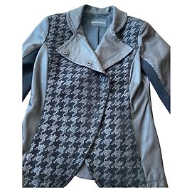 Emporio Armani Giacca in pelle nera Emporto Armani Nero