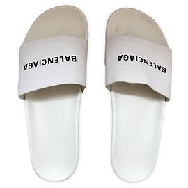 Balenciaga Pool Slide Sandals White