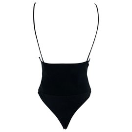 Thierry Mugler-Black Sleeveless Bodysuit-Black