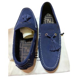 Fendi-Moccasin-Navy blue