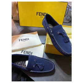 Fendi-Moccasin-Navy blue