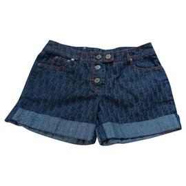 Christian Dior-Pantalones cortos-Azul