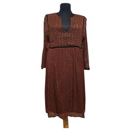 Vestido Ba&Sh Willow noir em viscose Multicor