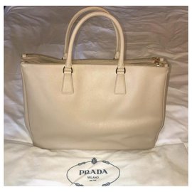 Prada-Prada Saffiano Lux Tote Bag in ‘Sabbia’-Beige