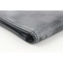 Louis Vuitton-Damier Graphite Brazza Wallet Long Flap Black Grey-Other
