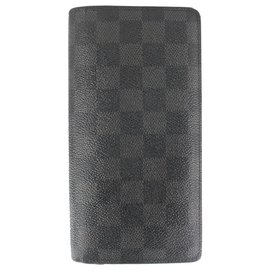 Louis Vuitton-Damier Graphite Brazza Wallet Long Flap-Other