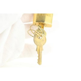 Céline-Gold Padlock and Keys Cadena Lock Set Bag Charm Pendant-Other