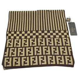 Fendi-FF Monogram FF Zucca Scarf-Other