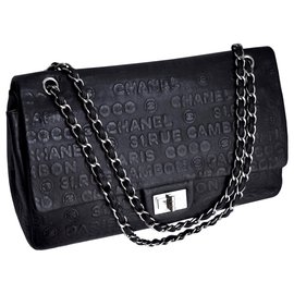 Chanel-Collector's Jumbo 2.55 Dbl Flap Bag-Black