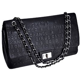 Chanel Jumbo de collection 2.55 Sac à rabat Dbl Noir