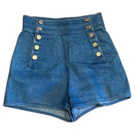 Chanel-Pantalones cortos-Azul
