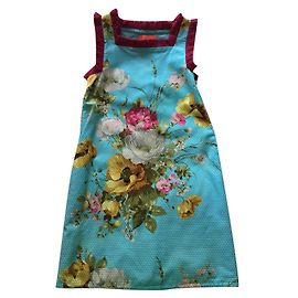 Drei-Loch-Baumwollpique-Kleid, Manoush Hellblau