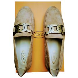 Mocassins Tod's Kate en daim beige Beige