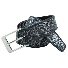 Autre Marque-Black stingray belt-Black