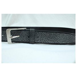 Autre Marque-Black stingray belt-Black