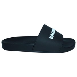 Balenciaga-Pool Slide Sandals-Black