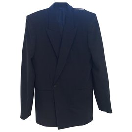 Balenciaga Black 80s Shoulder Jacket Black