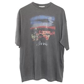 T-shirt nera di Balenciaga Paris Nero