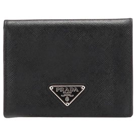Prada-Prada Black Saffiano Bifold Wallet-Black