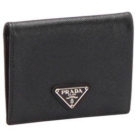 Prada-Prada Black Saffiano Bifold Wallet-Black